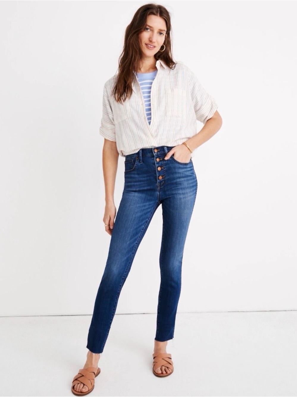 Madewell High-Rise Skinny Jeans in Medium Blue Wash